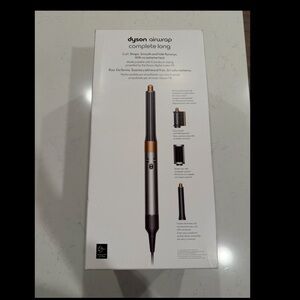 Dyson Airwrap Long in nickel/copper with all add ons.
